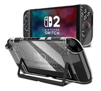 TXWLLIU Étui pour Nintendo Switch 2 2025, Coque de Protection Transparente en TPU Souple, Design avec Poignée Séparée, Résistant Aux Rayures et Aux Chocs