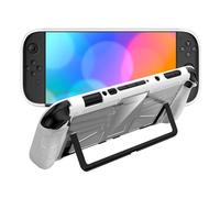 TXWLLIU Étui pour Nintendo Switch 2 2025, Étui de Protection Résistant aux Rayures et Aux Chocs avec Poignée Ergonomique, Blanc Transparent