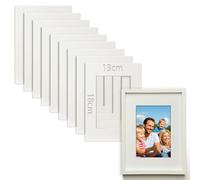 TXXATX 10 Pièces Passe Partout 13x18 cm Passe Partout Cadre Taille Intérieure 8x12 cm Marie Louise pour Cadre Épaisseur de 1,5 mm Blanc Ivoire pour Photos Tableaux Tirages d'art