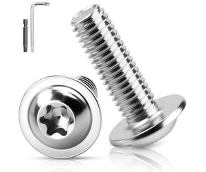 TXXATX 20 Pièces Vis Torx à Tête Bombée avec Bride M4x12 mm Vis à Tête Plate Acier Inoxydable A2 V2A Boulon ISO 7380-2 Boulon Filetage Complet pour Pied Table Meubles Bois Echafaudage Génie Mécanique