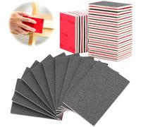 TXXATX 27 Pcs Eponge Poncage Grains 180-3000 Eponge Abrasive Sec et Humide Éponge de Ponçage Souplesse Éponge a Poncer pour Poncer Peinture sur Bois Rouille Métallique Murs Meubles Poncer Carrosserie