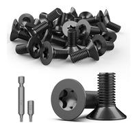 TXXATX 30 Pièces Vis à Tête Fraisée Torx M4 x 10 mm Vis en Acier Inoxydable A2 V2A Vis à Métaux Noir Vis à Tête Plate Visserie Vis Inox Vis à Machine Filetage Complet avec Embout Torx T20