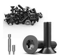 TXXATX 30 Pièces Vis à Tête Fraisée Torx M5 x 25 mm Vis en Acier Inoxydable A2 V2A Vis à Métaux Noir Vis à Tête Plate Visserie Vis Inox Vis à Machine Filetage Complet avec Embout Torx T25
