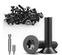 TXXATX 30 Pièces Vis à Tête Fraisée Torx M5 x 30 mm Vis en Acier Inoxydable A2 V2A Vis à Métaux Noir Vis à Tête Plate Visserie Vis Inox Vis à Machine Filetage Complet avec Embout Torx T25