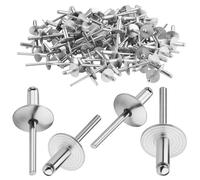 TXXATX 4,8 x 16 mm Rivet Pop Tête Large 120 Pièces Rivets Aveugles en Aluminium Argent pour Travail du Bois Ameublement Tôlerie Automobile Équipements Mécaniques et Industrie
