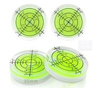 TXXATX 4 Pièces Niveau à Bulle Ø 32 mm Niveau Circulaire avec Bulle d'Air Mini Niveau Rond pour Camping-Car Caravane Caméra Alignement Droit Vidéoprojecteur Cadre Étagères Photo