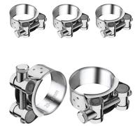 TXXATX 5 Pièces Collier Echappement 29-31 mm Collier de Serrage Inox Collier Echappement Moto pour Accessoires de Tuyaux D'échappement Tuyaux Gaines Ventilation