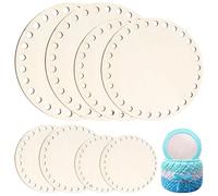 TXXATX 8 Pièces Fond de Panier à Crocheter Rond Fond de Sac Crochet 12,5/15/17,5/20 cm Panier au Crochet pour Décoration D'intérieur DIY Fournitures pour Vannerie Loisirs Créatifs
