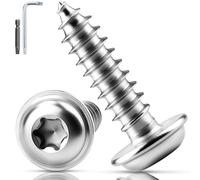 TXXATX 80 Pièces Vis à Tôle Inox M5x18 mm Vis Penture Torx Acier Inoxydable A2 V2A Autotaraudeuse à Tête Plate avec Rondelle pour Panneaux Acoustiques Tables Chaises Bibliothèques Armoires Meubles