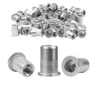 TXXATX M10 Insert 15 Pièces Écrous à Sertir Rivet Fileté Acier Inox A2 V2A Rivets Inserts Filetés pour Construction de Clôtures, Aménagement de Camping-cars, Travaux Métalliques