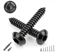 TXXATX M4x10 mm Vis Penture 70 Pièces Vis Noire Bois Torx Acier Inoxydable A2 V2A avec Embout Torx T20 pour Panneaux Acoustiques Armoires Meubles Portes Fenêtres Clôtures Jouets Jardins et Garages