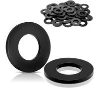 TXXATX M4x12 mm Rondelle Plastique 50 Pièces Rondelles Nylon Plates Isolation Rondelle Nylon Noir Entretoise Plastique pour Gonds de Porte Sièges de Palier des Engrenages Connecteurs de Meubles