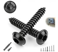 TXXATX M4x16 mm Vis Penture 70 Pièces Vis Noire Bois Torx Acier Inoxydable A2 V2A avec Embout Torx T20 pour Panneaux Acoustiques Armoires Meubles Portes Fenêtres Clôtures Jouets Jardins et Garages