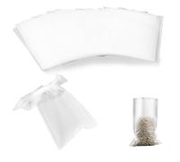 TXXATX Sacs PVA à Dissolution Rapide Sacs à Appâts 60x120 mm Sac de Pêche 50 Pièces Sac Soluble Carpe PVA Carpe Sac de Pêche Sac Hydrosoluble pour Appâts de Pêche Appâts Granulés Farine de Poisson