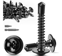 TXXATX Vis Autoforeuse Metal M4,2x25 mm Vis Autoperforante 60 Pièces Kit de Vis Autoperceuses avec 2 Forets Vis Inox Acier Inoxydable 410 Vis Autoforeuse Inox pour Metal Bois Meubles Portes Fenêtres