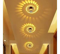 TXXM spots au plafond couloir lumières LED allée feux lumineux effet montés en surface de mur lumière de plafond Creative for salle de bain Restaurant lampe d'entrée de vie (jaune)