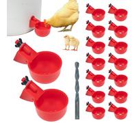 TXZWJZ Lot de 16 distributeurs d'eau automatiques pour volaille avec perceuse, convient pour canard, oie, dinde, pigeon