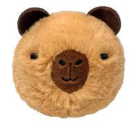 TY Barry Capybara Transat en peluche - Jouet en peluche Capybara rond doux avec visage brodé - Mini peluche marron mignonne pour enfants, tout-petits et collectionneurs