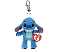TY - Beanie Babies Clip - Bague Porte-clés en Peluche Douce - Stitch - Collection Disney Lilo & Stitch - 12 Cm - T34013
