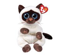 TY - Beanie Babies - Peluche Miso Le Chat 15 cm, Gris, TY40548