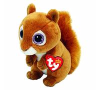Ty - Beanie Babies - Peluche Squire l'Ecureuil 15 cm, Marron et Blanc, TY40196