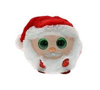 Ty Beanie Balls Kris Le Père Noël avec Les Yeux Verts pailletés, Animaux en Peluche Doux et Ronds à Collectionner 8 cm T42532