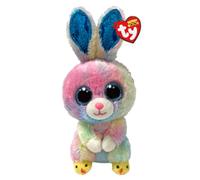 Ty Peluche Beanie Boo TWITCHES – Lapin de Pâques coloré 15,2 cm