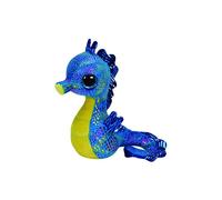 TY Beanie Boos 15cm Neptune Hippocampe Bleu Peluche avec yeux brillants et paillettes