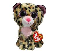 Ty Peluche Beanie Boos Livvie le léopard 15 cm Marron et rose