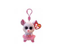 Peluche Ty Beanie Boos Clip Nina La souris - TY - Pour Enfant - Rose - Hauteur: 9 cm - Plush - Intérieur rose TU