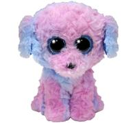TY Beanie Boos - Flore Le Caniche avec Grands Yeux Bleus et Paillettes, la Peluche aux Grands Yeux Scintillants - 15 cm - T37389