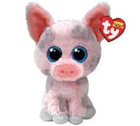 Ty Animal en peluche Hambone le cochon – Yeux bleus scintillants – 15 cm Multicolore
