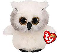 Ty - Beanie Boo's - Peluche Austin la Chouette, TY36480, Blanc, 30 cm