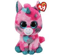 Ty - Beanie Boo's - Peluche Gumball la Licorne, TY36466, Rose / Bleu, 30 cm