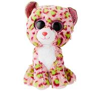 Ty Peluche Beanie Boo Lainey le Léopard TY36312 Rose/Vert 15 cm