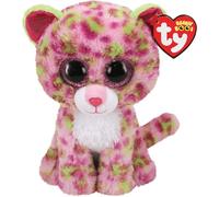 Ty - Beanie Boo's - Peluche Lainey le Léopard, TY36312, Rose / Vert, 15 cm