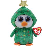 Ty- Beanie Boo Regular Teddy Boo's-Peluche Noel Le Pingouin 15 cm-TY36535, TY36535, Vert, Small