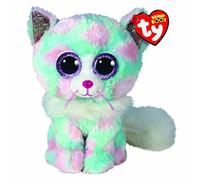 Peluche Ty Beanie Boo's Opal Chat 15cm - Fourrure Douce Et Yeux Brillants Bleu TU
