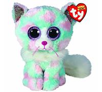 Ty - Beanie Boo's - Peluche Opal le Chat 23 cm, Rose et Bleu, TY37288