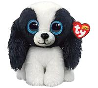 Ty Peluche Beanie Boo's Sissy le Chien 15 cm – Blanc et Noir – Small – Mixte