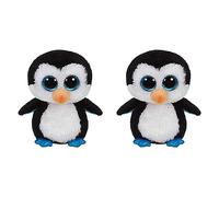 Ty - Beanie Boo's - Peluche Waddles Le Pingouin, TY36008, Noir/Blanc, 15 cm (Lot de 2)