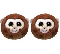 Ty - Beanie Bouncers - Banana Le Singe - Peluche rebondissante à Collectionner, Marron (Lot de 2)