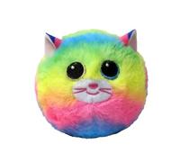 Ty Beanie Bouncers - T83067 - Gemme la Chattine Arc-en-Ciel avec des Yeux Verts et Bleus