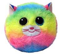 Ty Beanie Bouncers - T83067 - Gemme la Chattine Arc-en-Ciel avec des Yeux Verts et Bleus