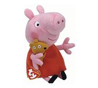 Ty - Beanies - Peppa Pig - Peppa - Peluche Douce 15 cm | Peluche douce à câliner, 15 cm