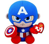 ty Captain America Plush, Blueredwhite, Regular