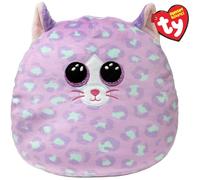 TY Cassidy Cat Squish a Boo 25,4 cm - Beanies à presser pour enfants, jouet en peluche douce pour bébé - Collectible Teddy