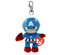 Peluche Ty Marvel Beanie Babies Soft Porte-clés Captain America