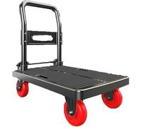Ty Diable pliable avec roues pivotantes, chariot à plateforme portable pour une utilisation facile et polyvalente, idéal pour déplacer et transporter des marchandises