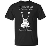 TY@FERDSA ames Hi How are You Daniel Johnston The Unfinished Album T-Shirt Black-Navy Men-Women Manches Courtes(Large)